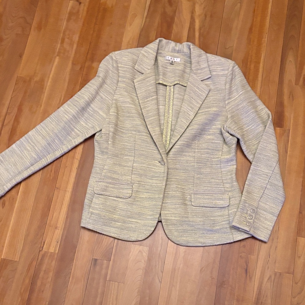 Cabi Women's Gray & Yellow Blazer